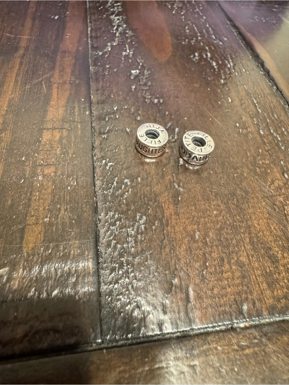 Pandora Silver 'Daughter and Granddaughter ' Spacer Charms
